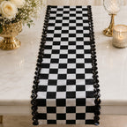 Monochrome Royale Checkerboard Table Runner