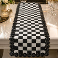 Monochrome Royale Checkerboard Table Runner