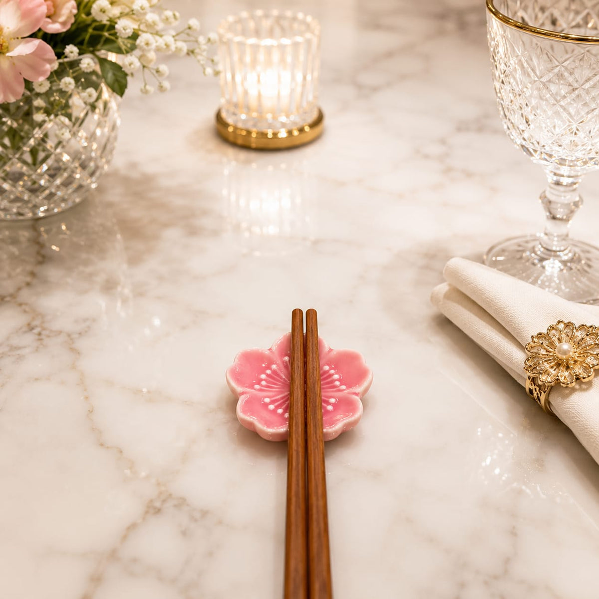 Sakura Bloom Chopstick Rest Set