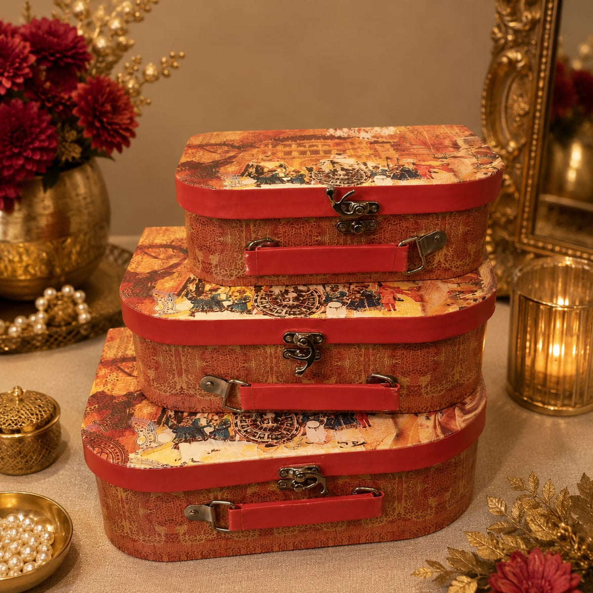 Heritage Voyage Storage Trunk Set of 3