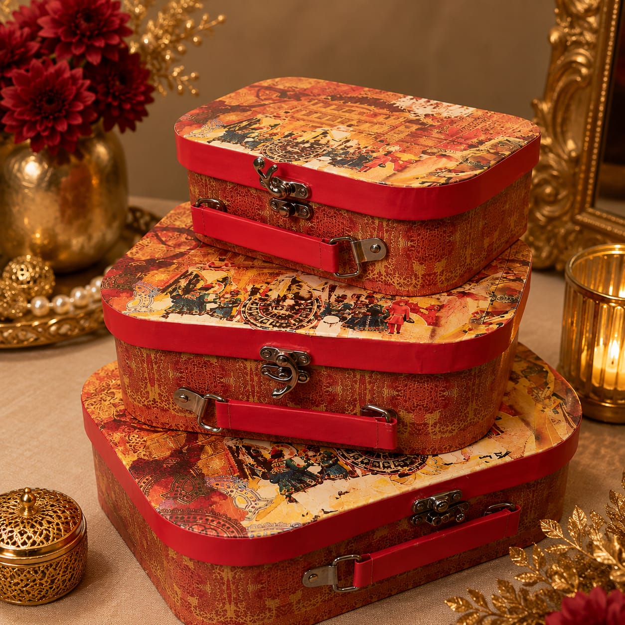 Heritage Voyage Storage Trunk Set of 3