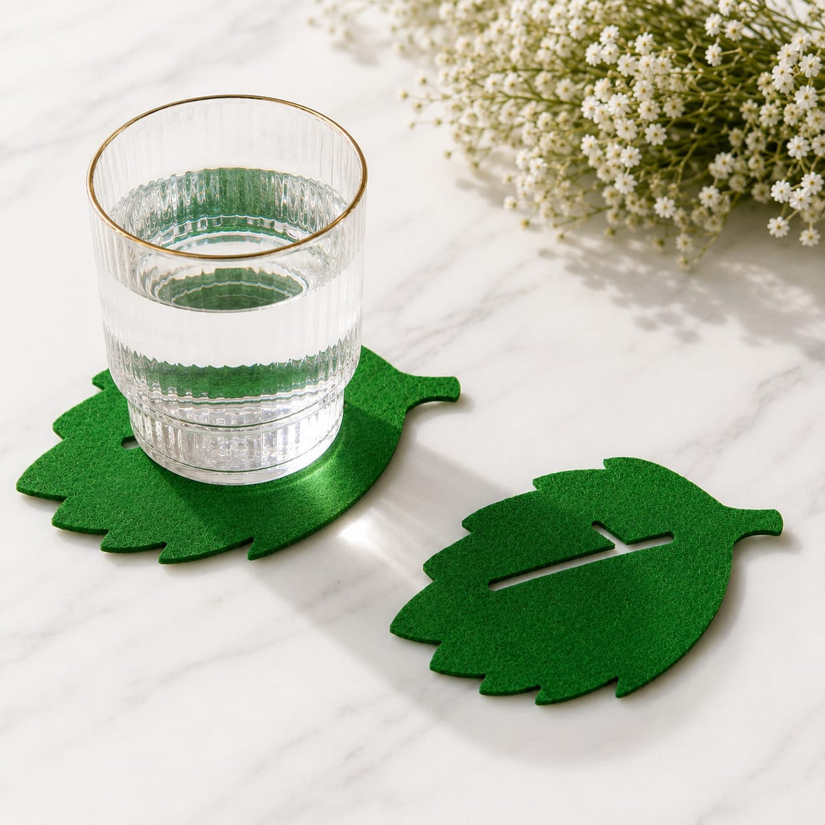 Verdant Leaf Coaster Set
