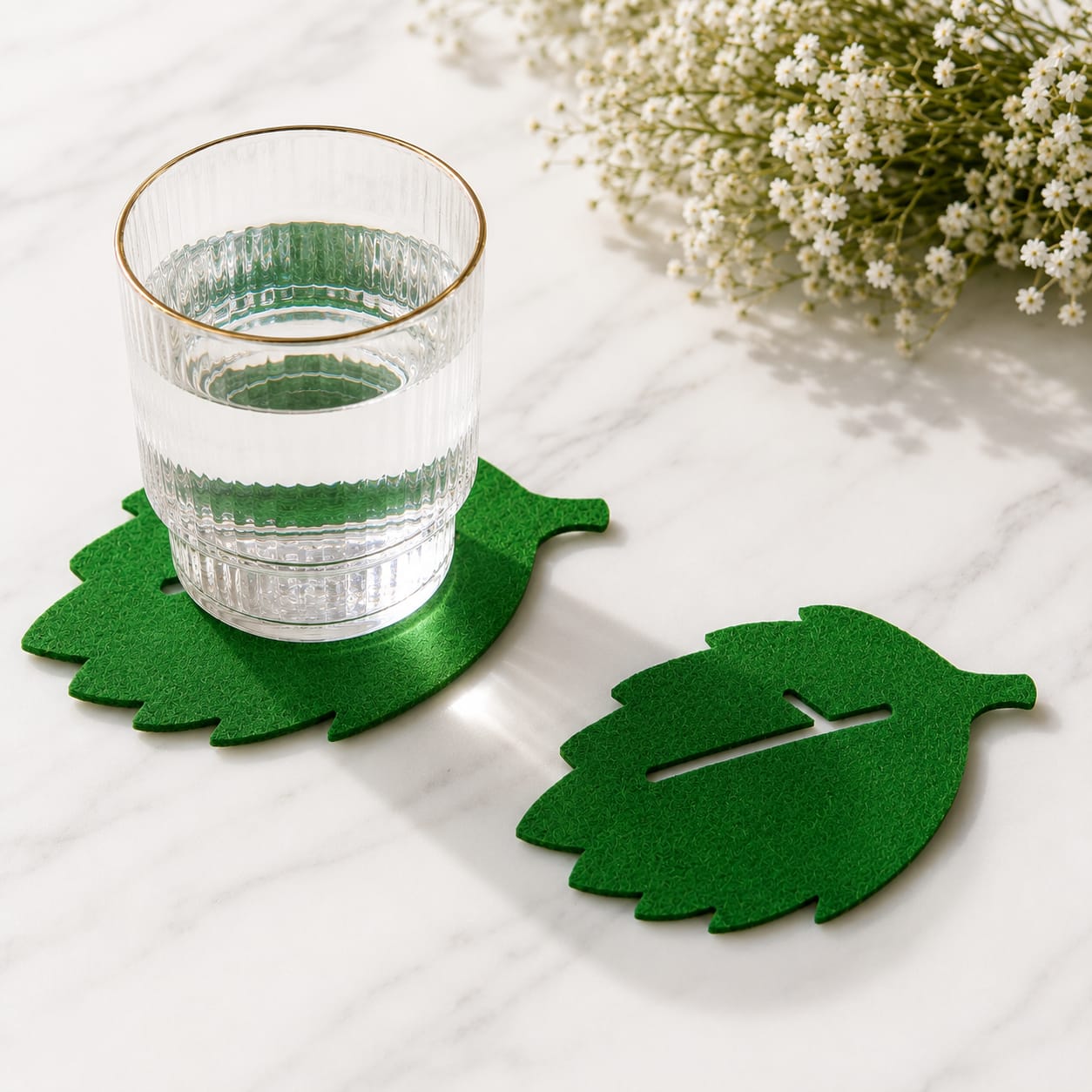 Verdant Leaf Coaster Set