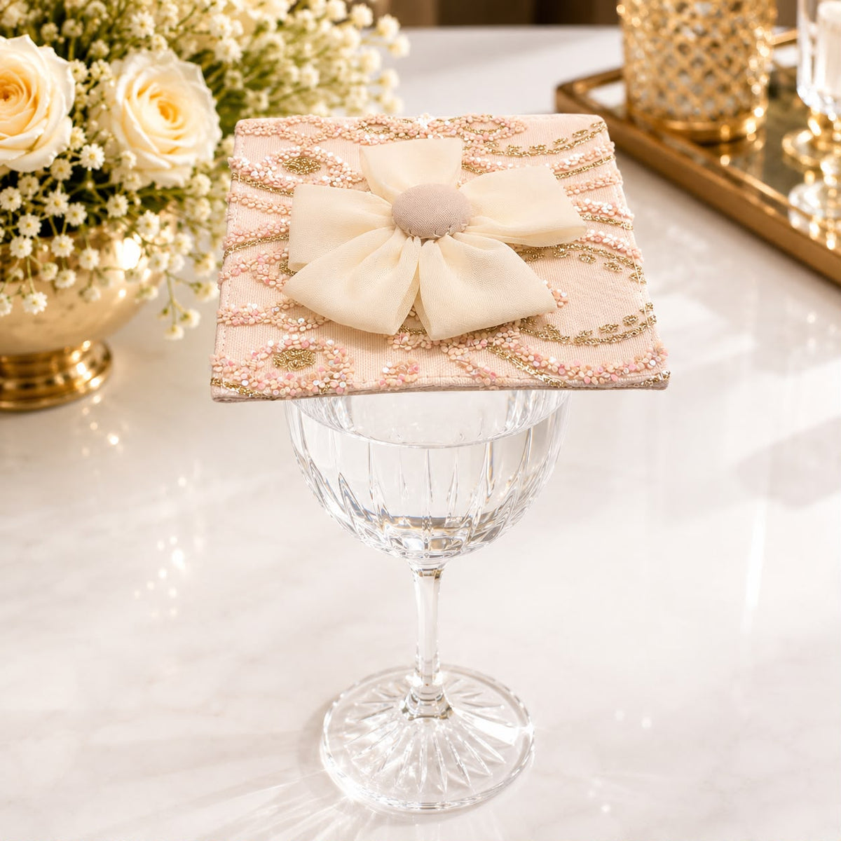 Pearl Blossom Luxe Glass Cover