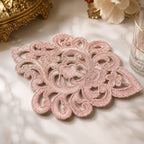 Blush Arabesque Lace Coaster