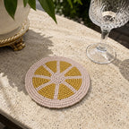 Citrus Bloom Beaded Coaster Set