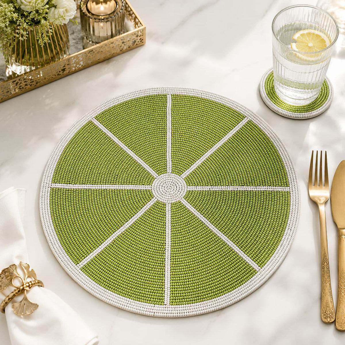 Lime Grove Beaded Placemat