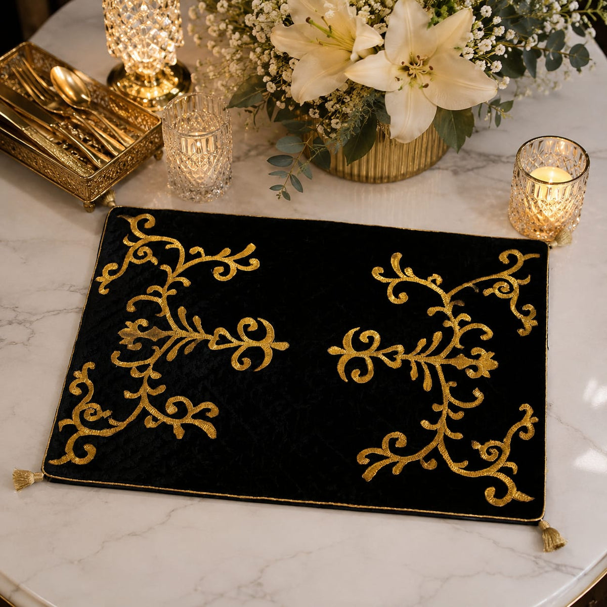 Midnight Royale Velvet Placemat