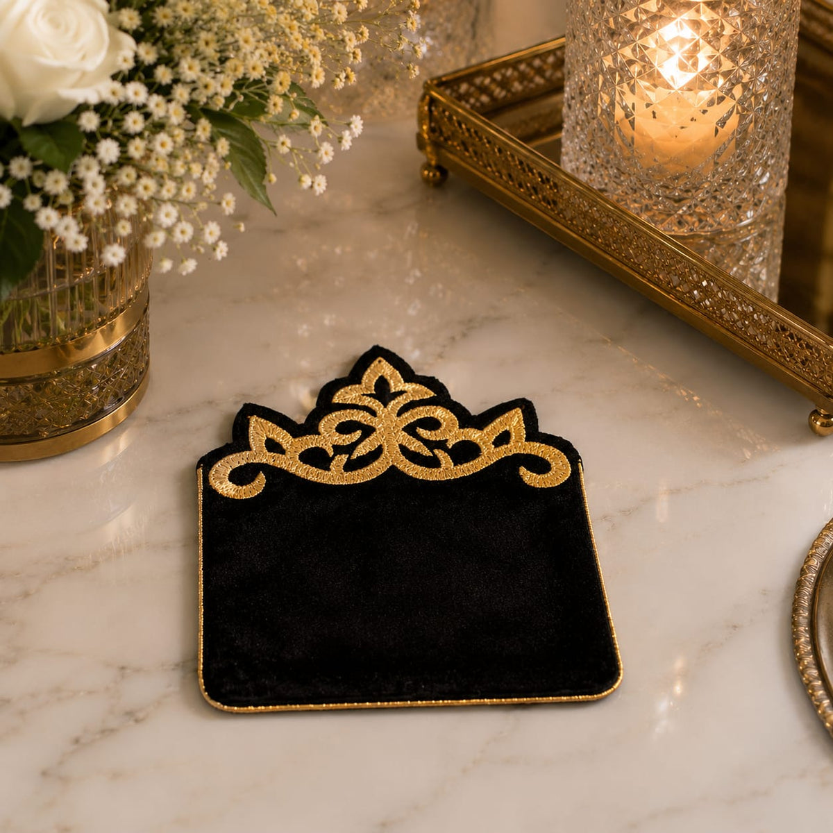 Noir Royale Velvet Coasters