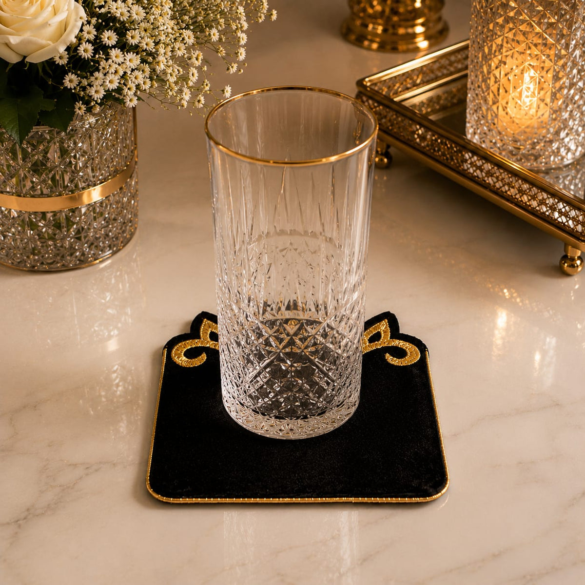 Noir Royale Velvet Coasters