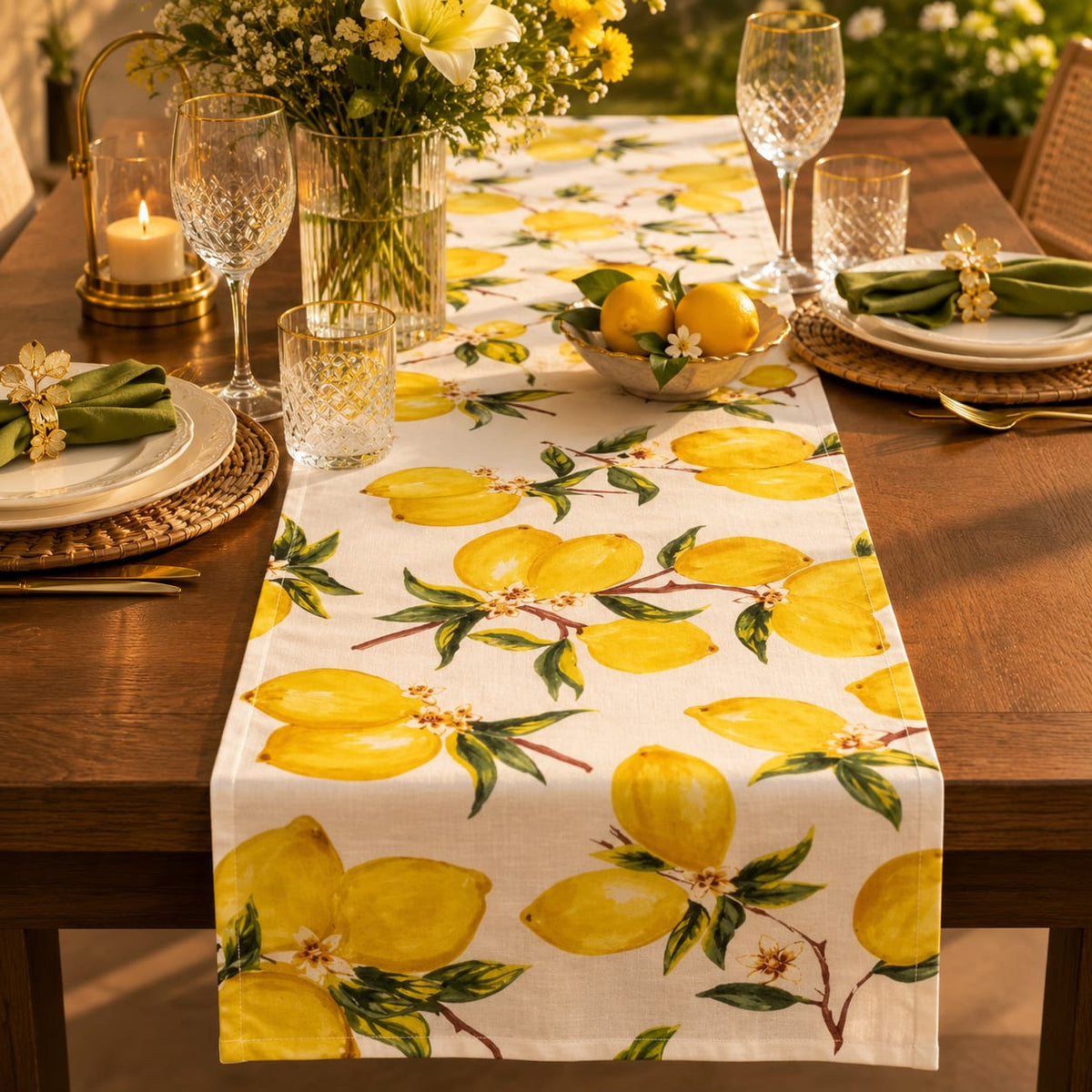 Citrus Blossom Table Runner
