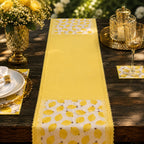 Lemon Zest Elegance Table Runner