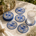 Azure Bloom Coaster Set