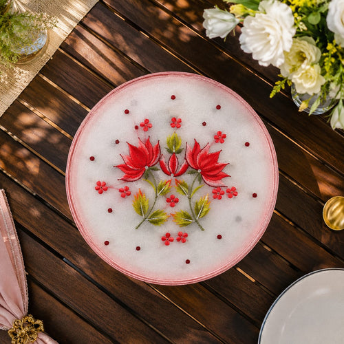 Crimson Blossom Bowl Cover