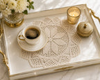 Ivory Lace Tray Cover