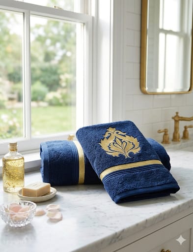 Midnight Crest Towel Collection