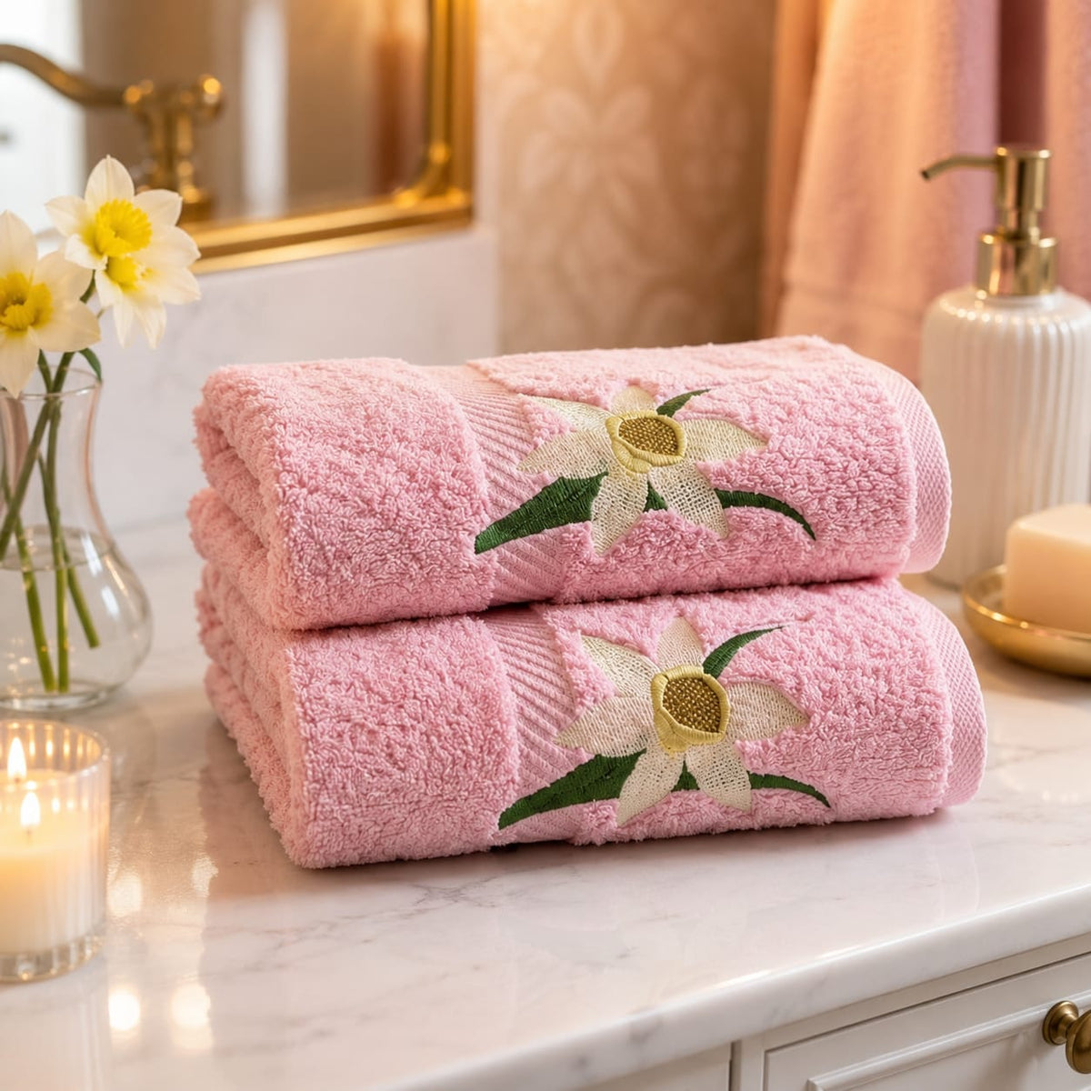 Maison Daffodil Embroidered Towel Set