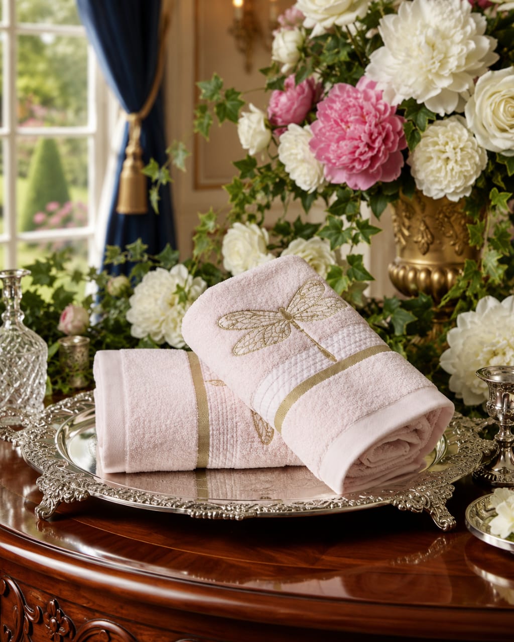Blush Libellule Towel Set