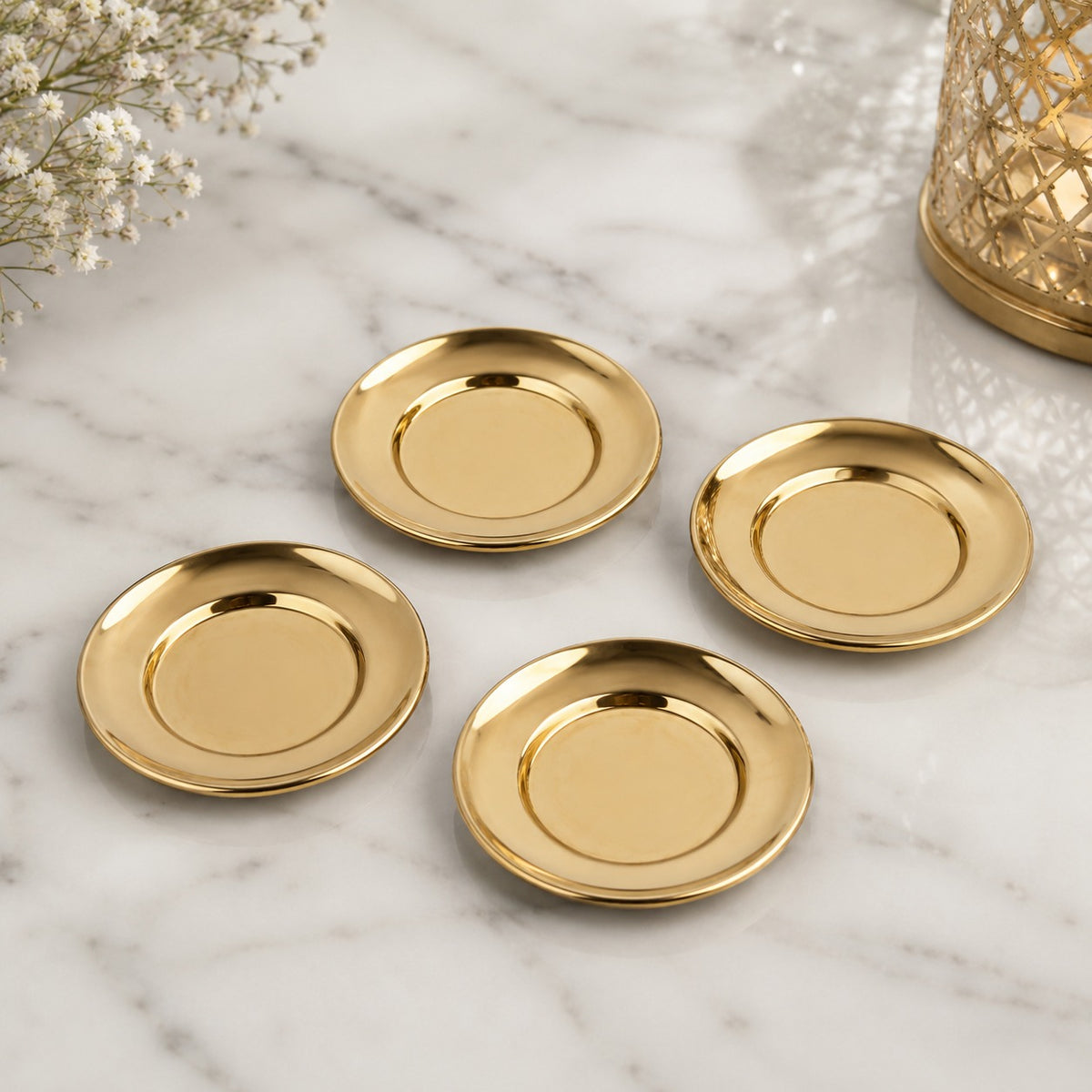 GOLD MINI PLATES (SET OF 4)