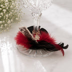 Midnight Plume Glass Charm Coaster