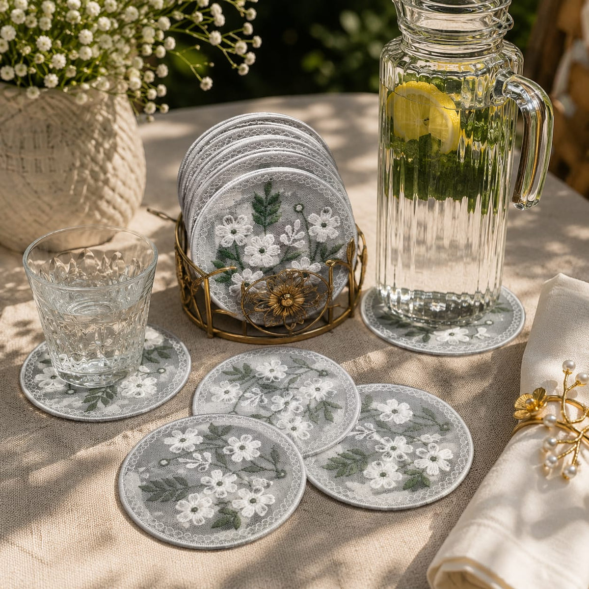 Floral Veil Coasters