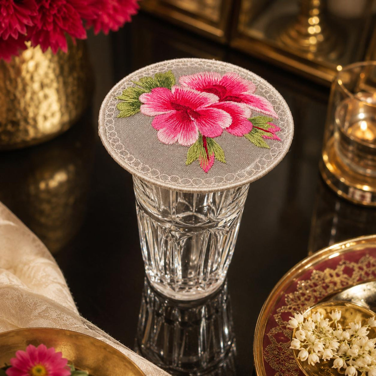 Pink Blossom Elegance Glass Covers