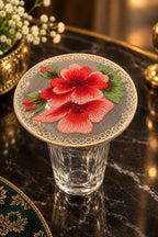 Scarlet Petal Glass Cover