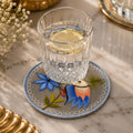 Azure Songbird Glass Coaster