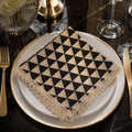 Noir Geometry Napkin