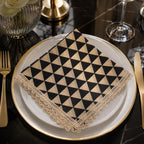 Noir Geometry Napkin
