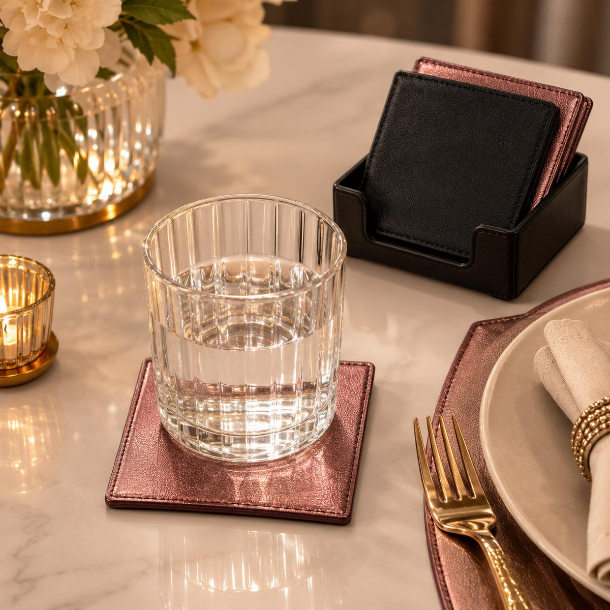 Luxe Leather Coaster