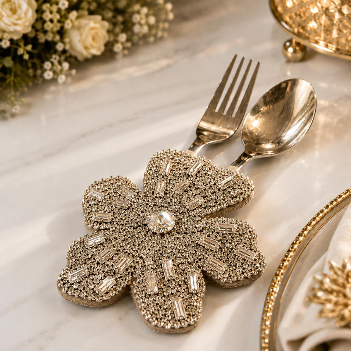 Crystal Bloom Cutlery Holder