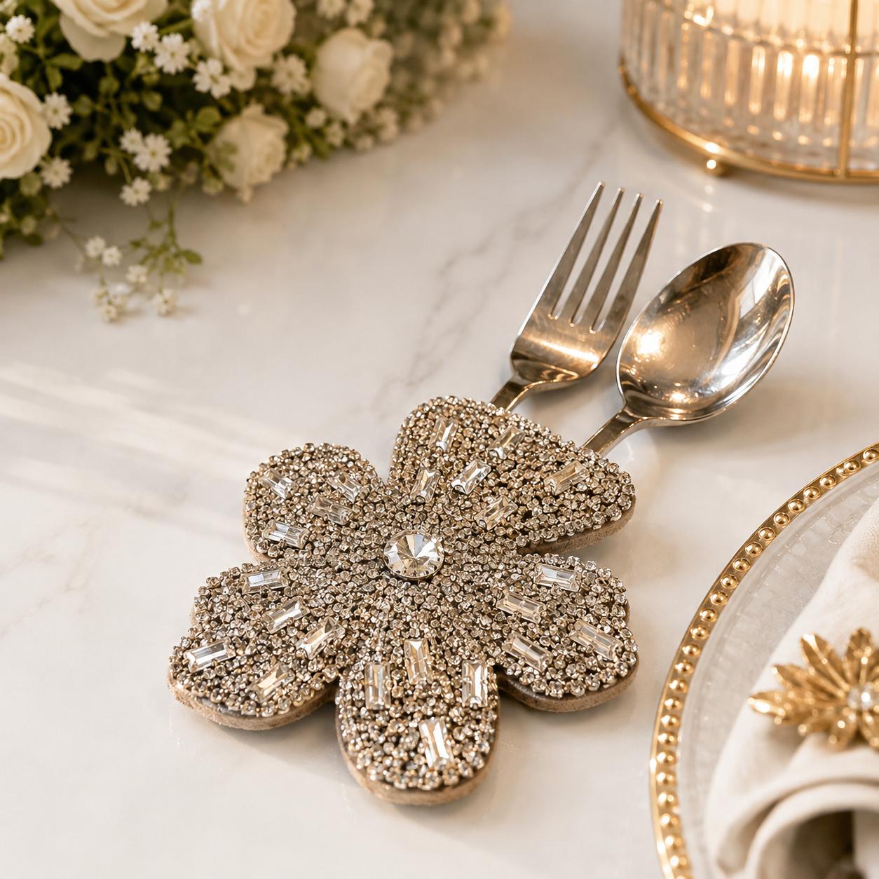 Crystal Bloom Cutlery Holder