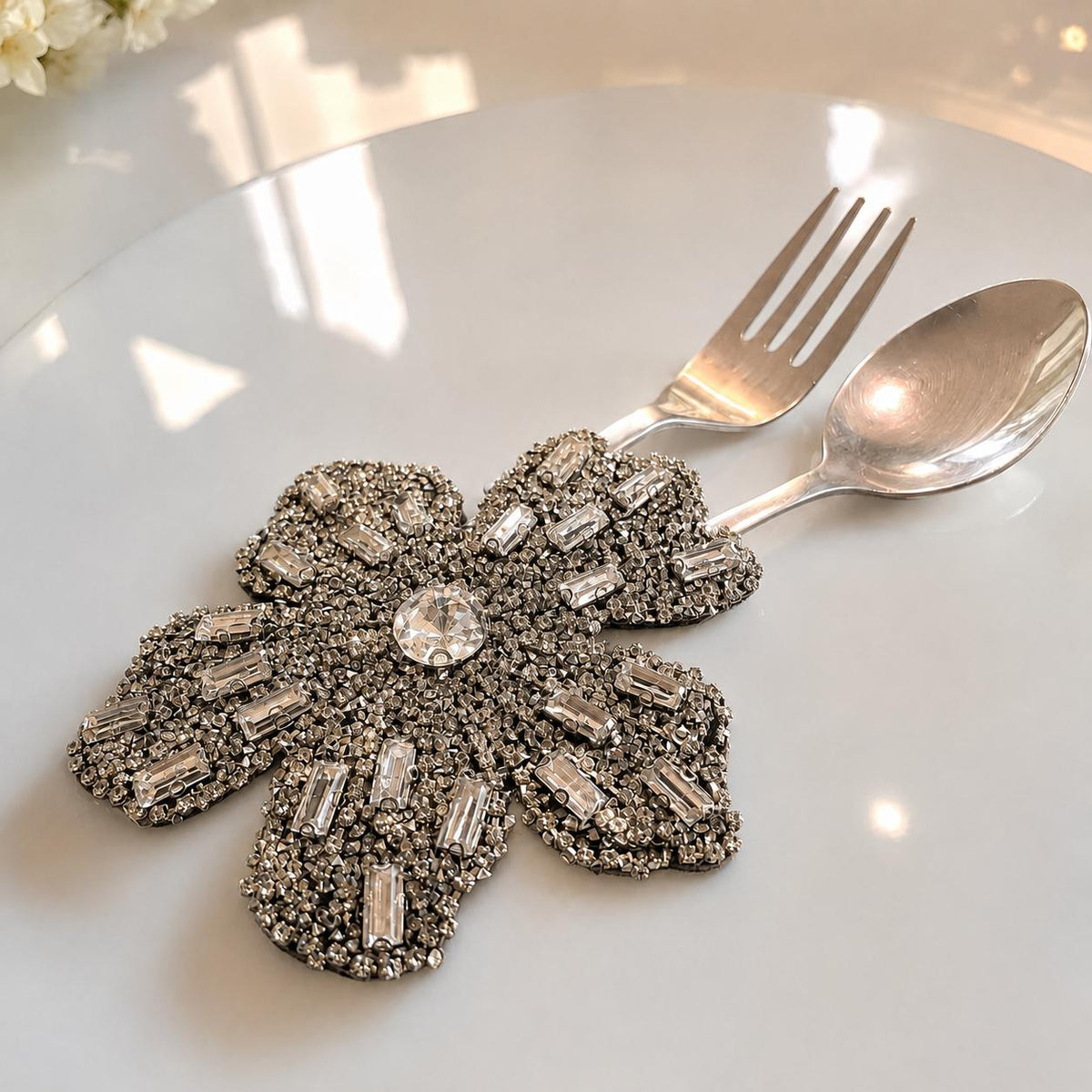 Crystal Bloom Cutlery Holder
