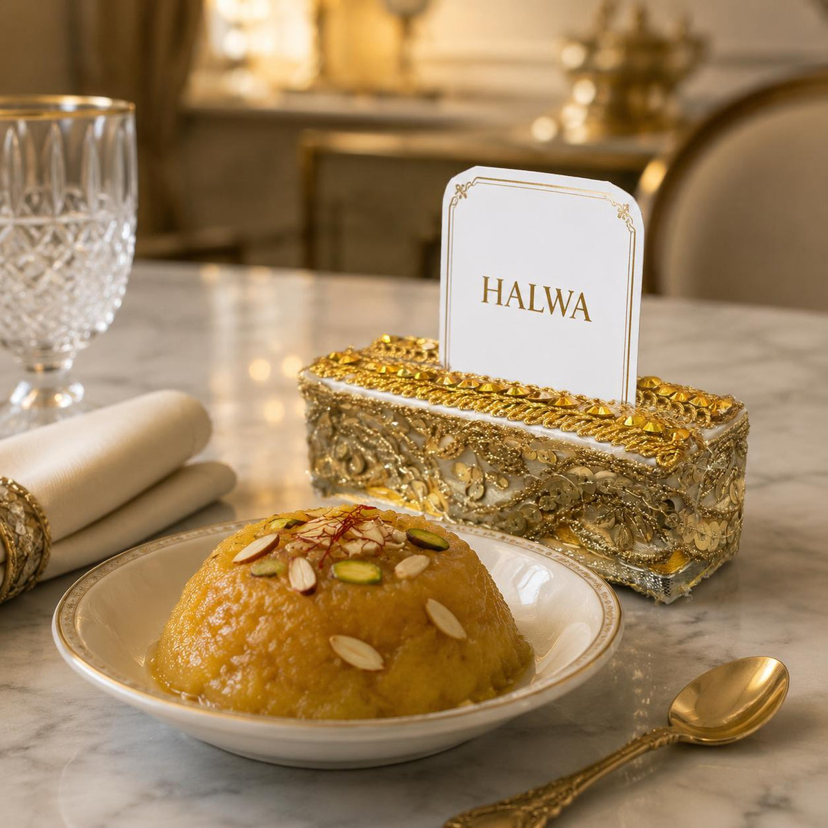 Shahi Crest Place Card Holder