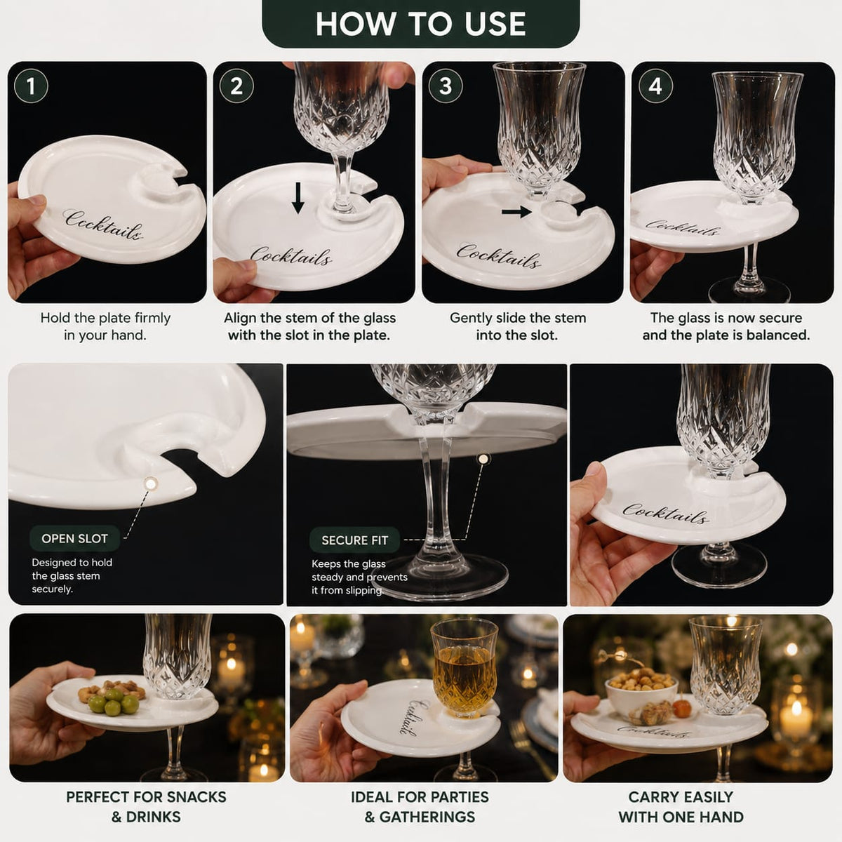 Sip & Serve Luxe Plate