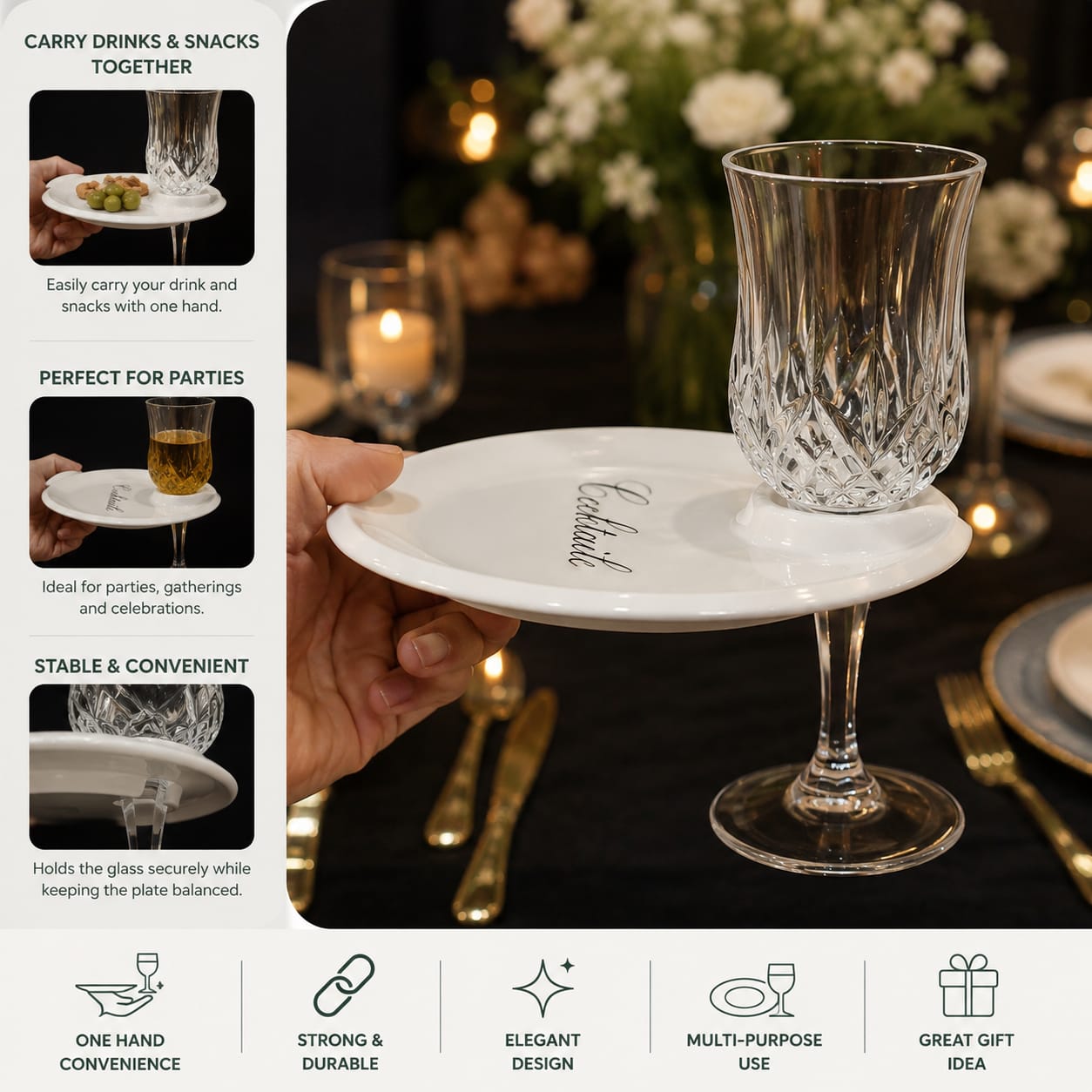 Sip & Serve Luxe Plate