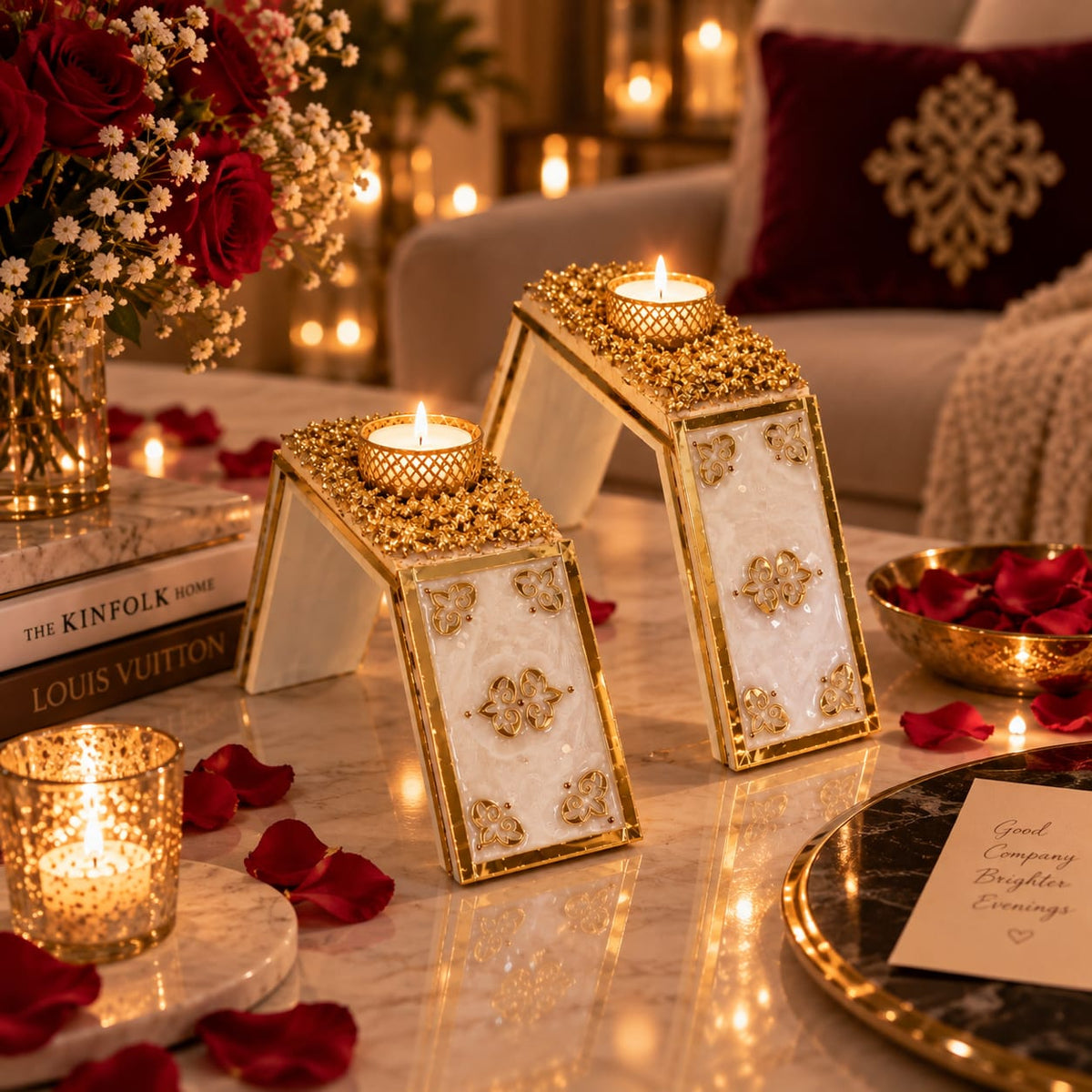Luxe Acrylic Tealight Holders – Set of 2