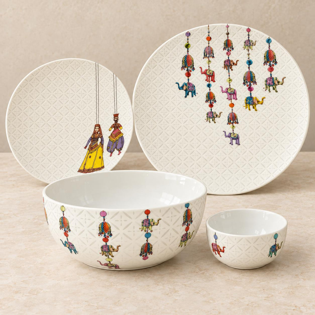 Rajasthani Kathputli Serveware Set