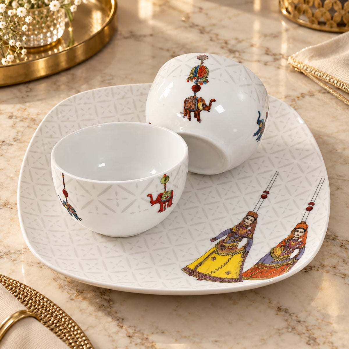 Rajasthani Kathputli Serveware Set