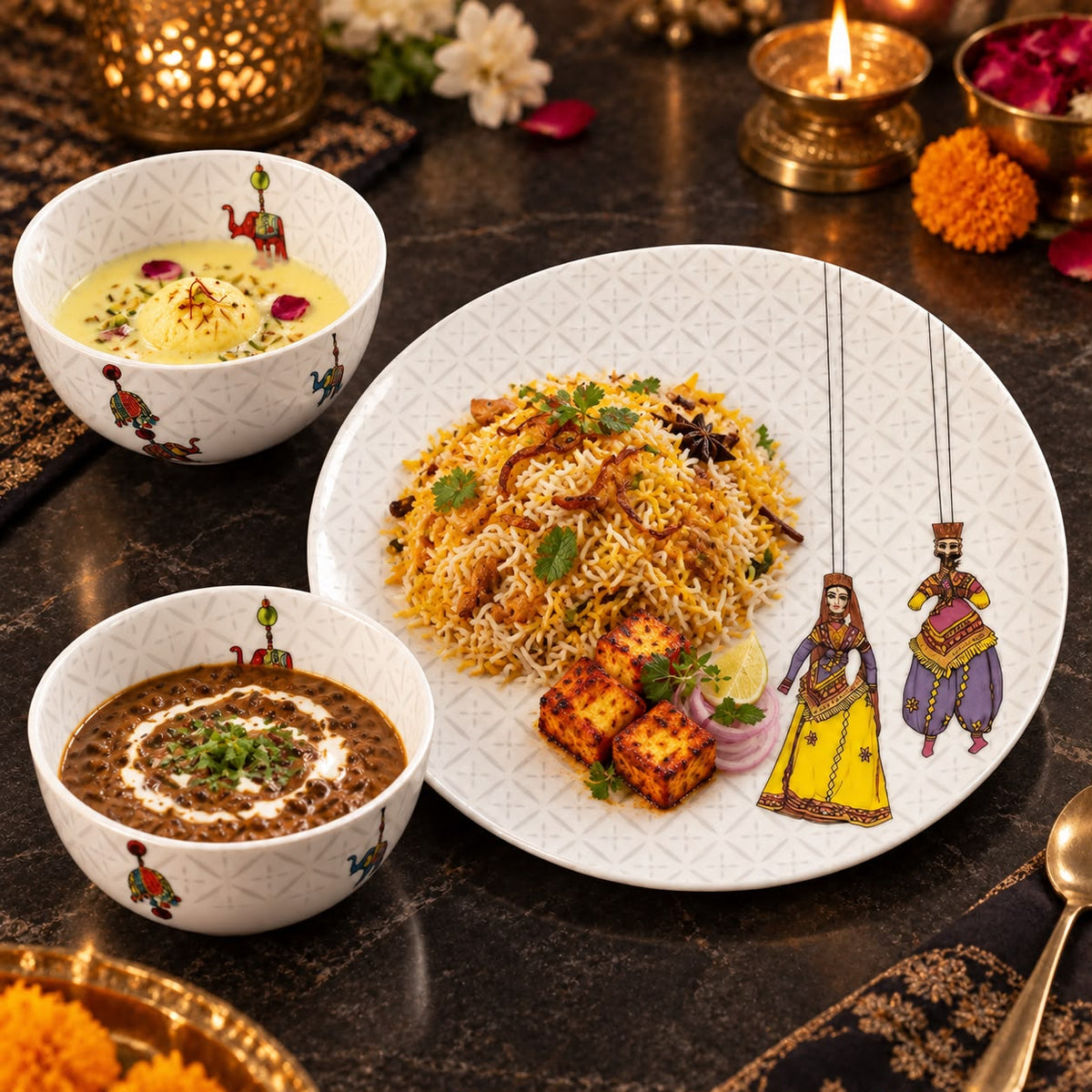 Rajasthani Kathputli Serveware Set