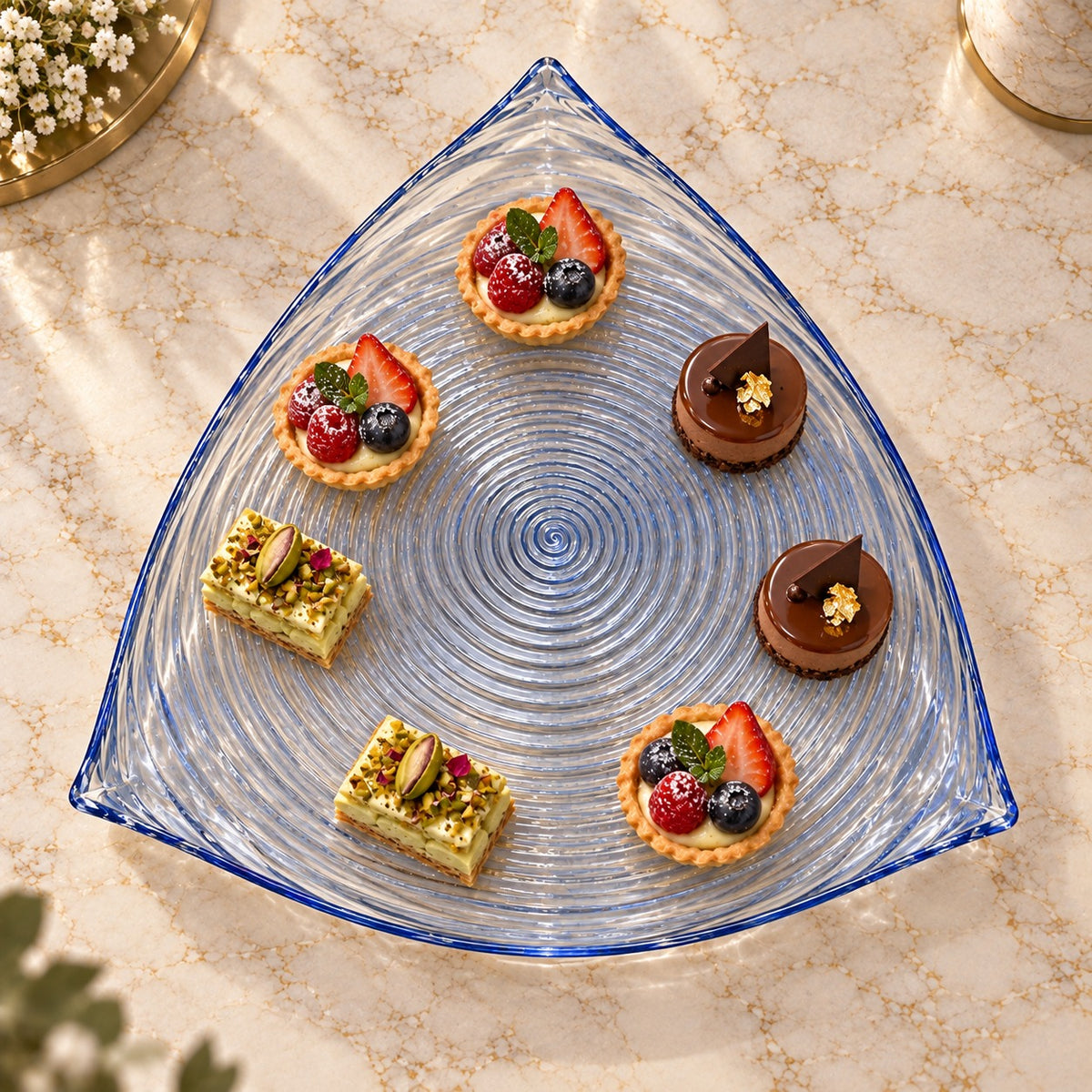 Azure Swirl Platter