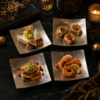 Modern Metal Tapas Plates - Set of 4