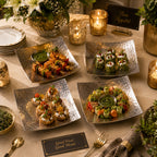 Modern Metal Tapas Plates - Set of 4
