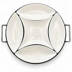 Crescent snack serving set