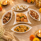 Crescent snack serving set