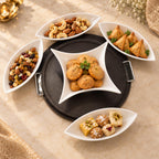 Crescent snack serving set
