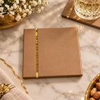 Luxe Tan Leather Coaster Set of 6