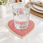 Red Check Coaster