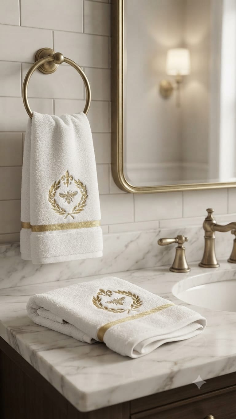Royal Bee Crest Towel